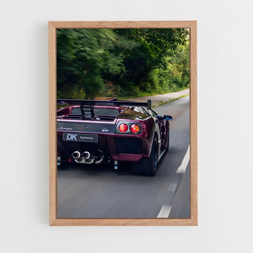 Poster Diablo Rouge – affiche Lamborghini (vue 4)